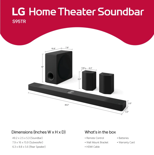 LG S95TR Dimensions